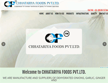 Tablet Screenshot of chhatariyafoods.com